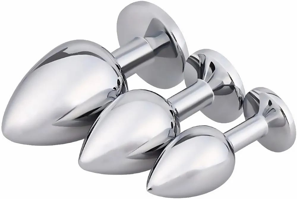 Rose Crystal Stainless Steel Plug Set